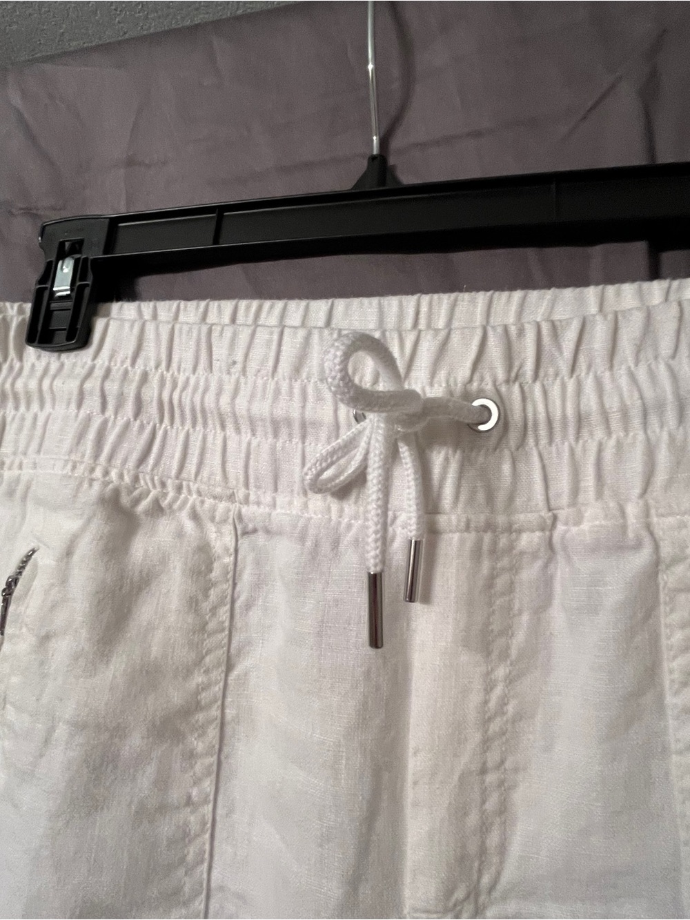 Athleta White Drawstring linen pants size 6 - Picture 4 of 11